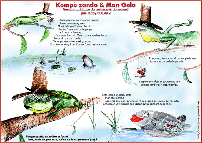 GADéCIEL : Konpè Zando & Man Golo - Conte pour enfant (version créole du corbeau et du renard )